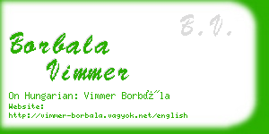 borbala vimmer business card